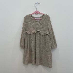 Old Navy Toddler Girls Long Sleeve Thermal Knit Henley Dress 3T